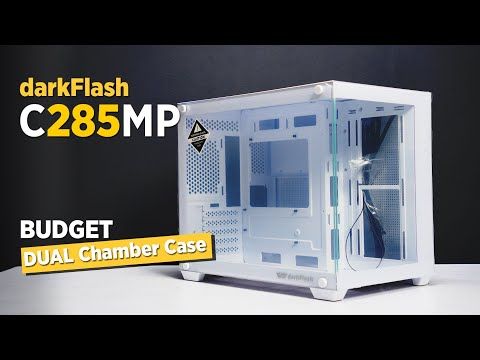 VLOG: DarkFlash C285MP (White) BUDGET mATX Dual Chamber Case Unboxing & Overview