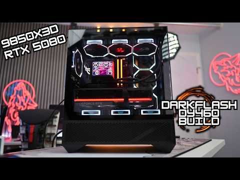 darkFlash DY460 Black Gaming PC Build - RTX 5080 + 9850X3D🔥- Cara Merakit