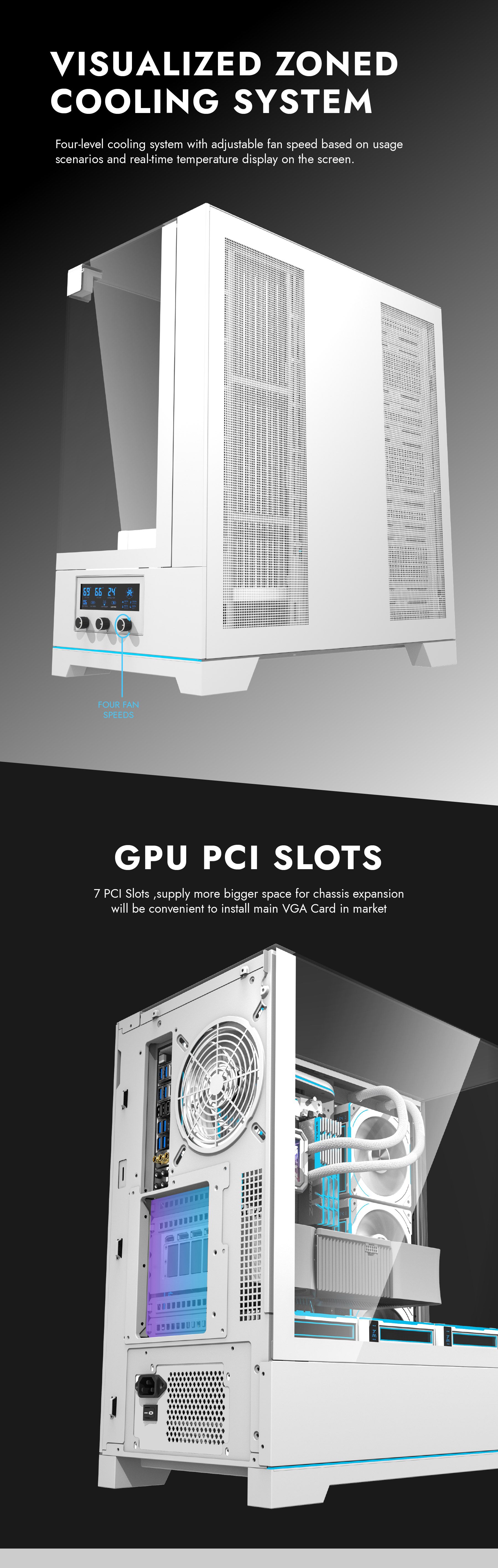 DarkFlash DY450 Pro ATX PC Case, WHITE DarkFlash DY450 Pro ATX PC Case, WHITE