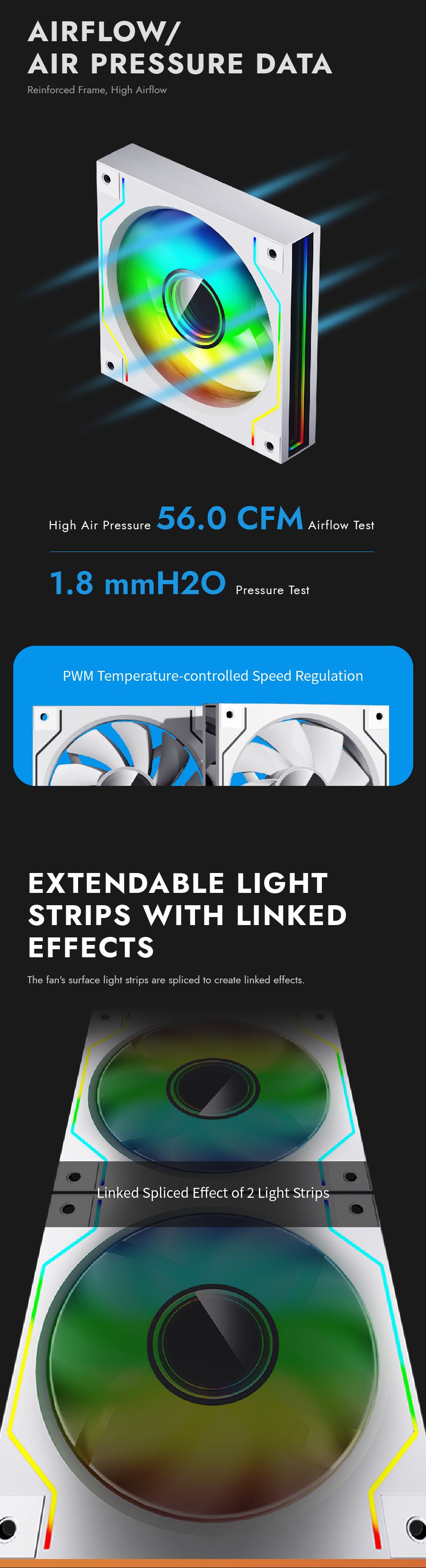 Darkflash DM20 ARGB Cooling Fan – WHITE Darkflash DM20 ARGB Cooling Fan – WHITE