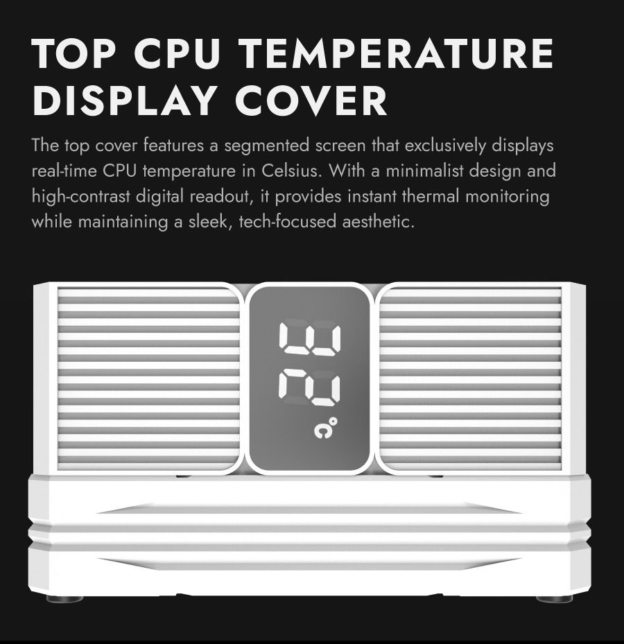 Darkflash M400 Digital Display Tower CPU Cooler – WHITE Darkflash M400 Digital Display Tower CPU Cooler – WHITE