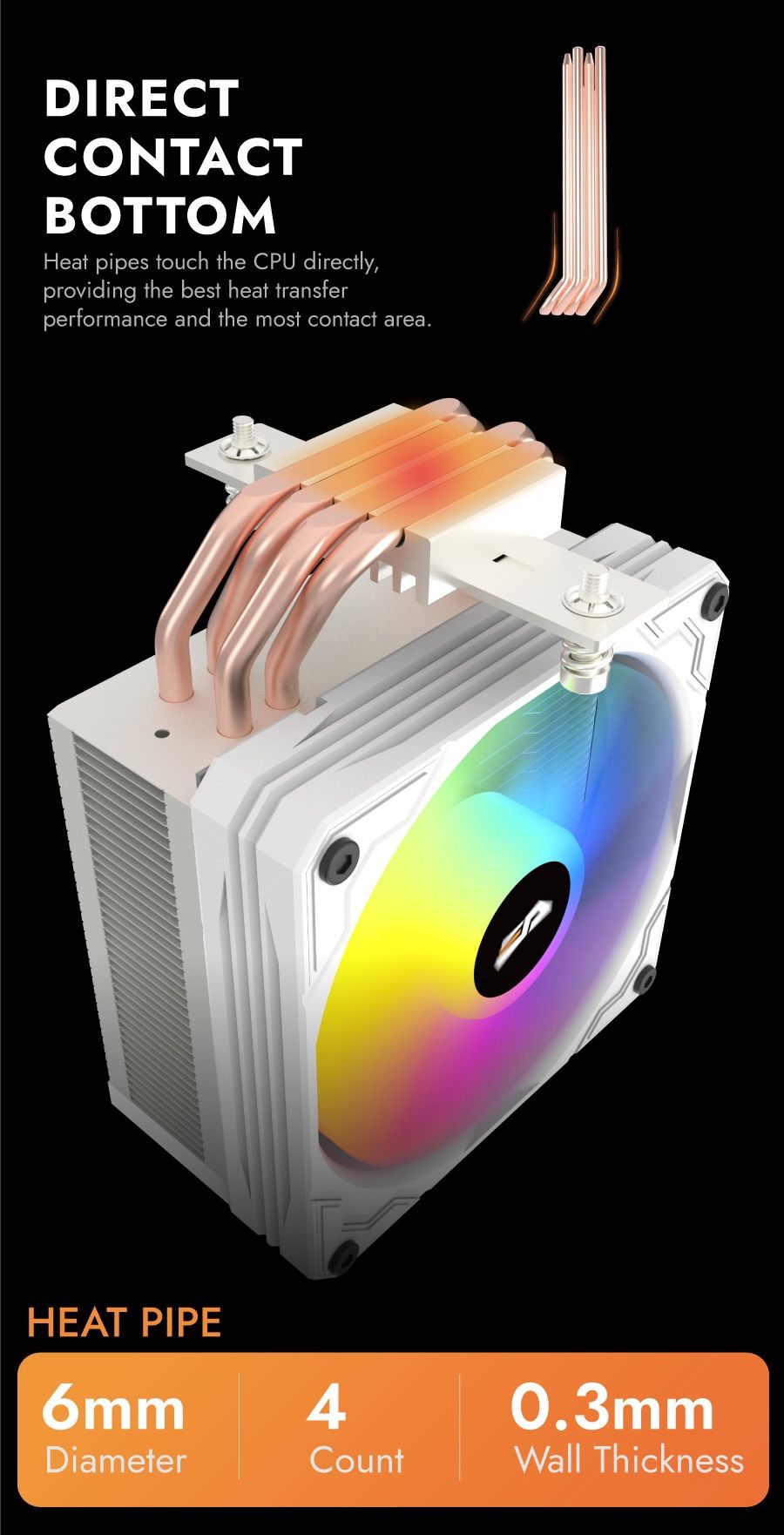 Darkflash M400 Digital Display Tower CPU Cooler – WHITE Darkflash M400 Digital Display Tower CPU Cooler – WHITE