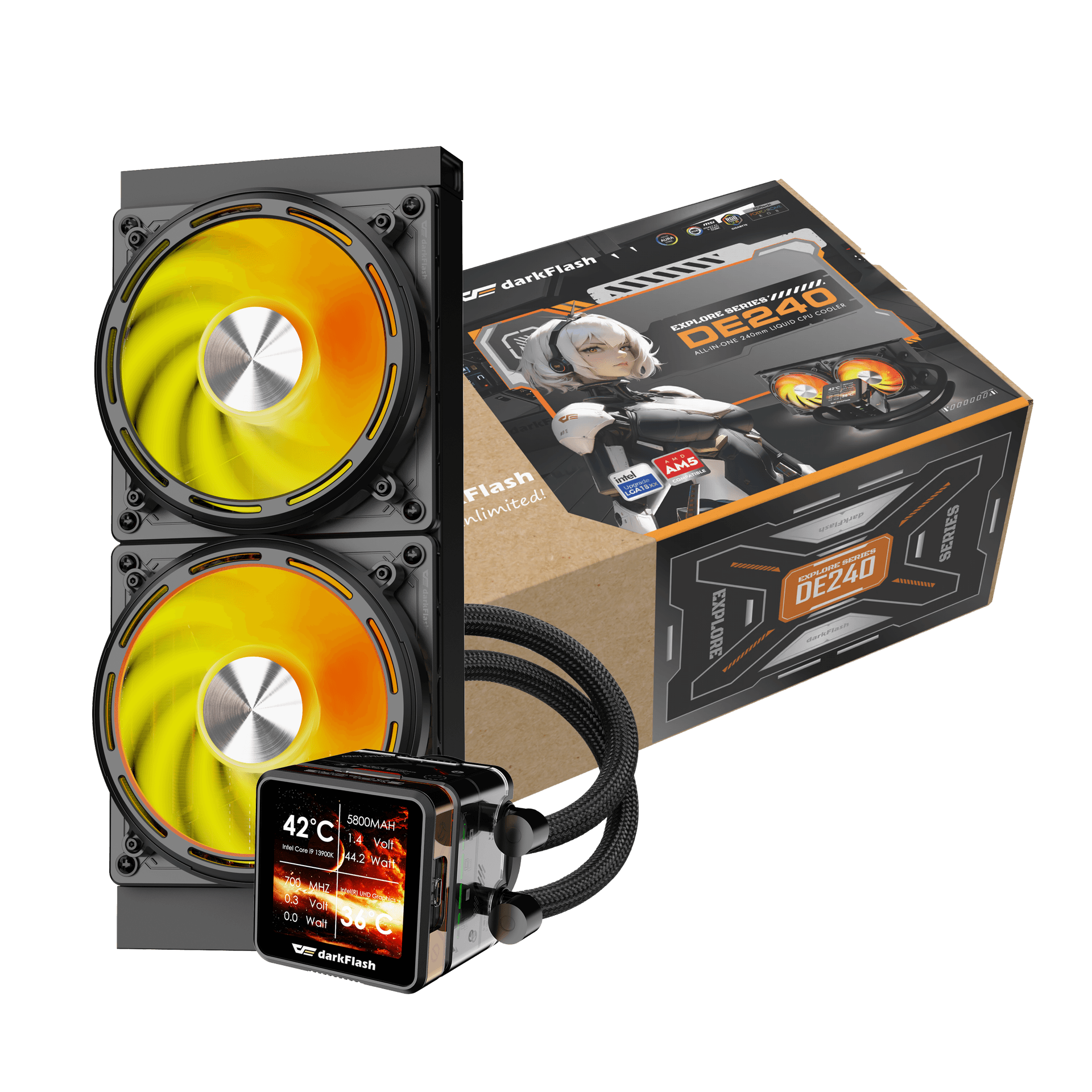 EXPLORE DE240 Liquid CPU Cooler