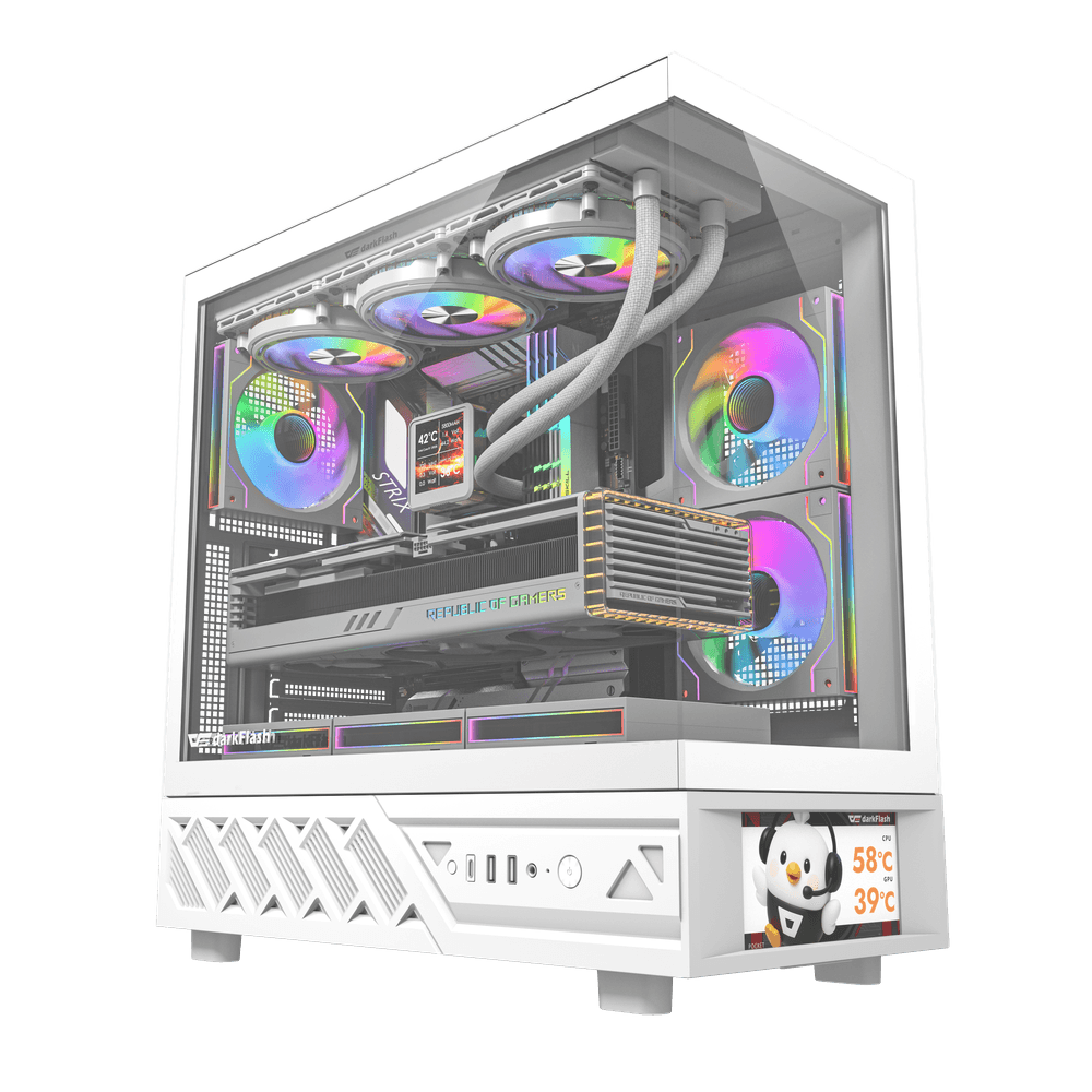 DS950V Black with 6*argb fans (with Screen) White