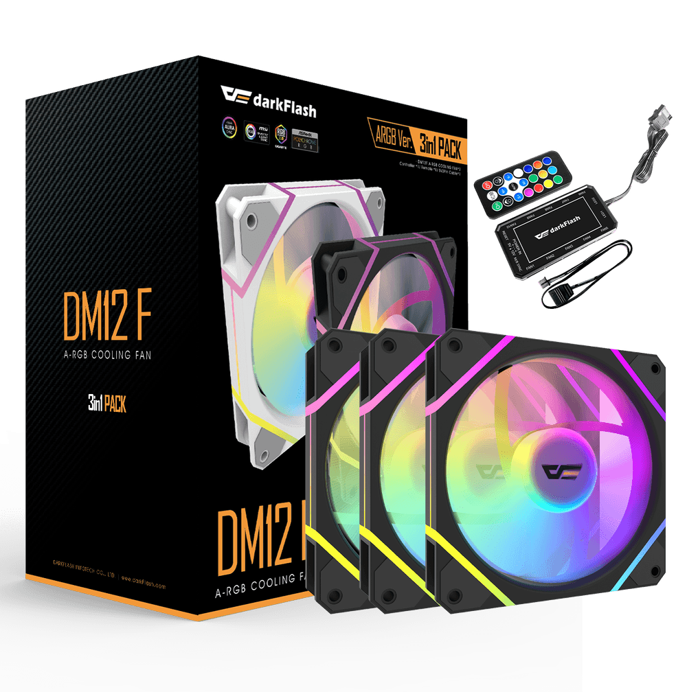 DF (DM12 F) 3IN1 ARGB PC COOLING FAN
