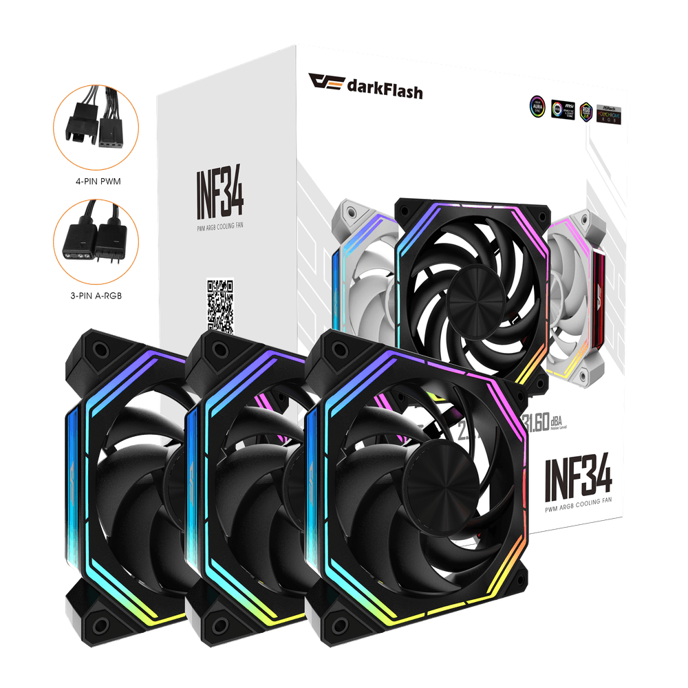 INFINITY 34 3IN1 ARGB PC COOLING FAN