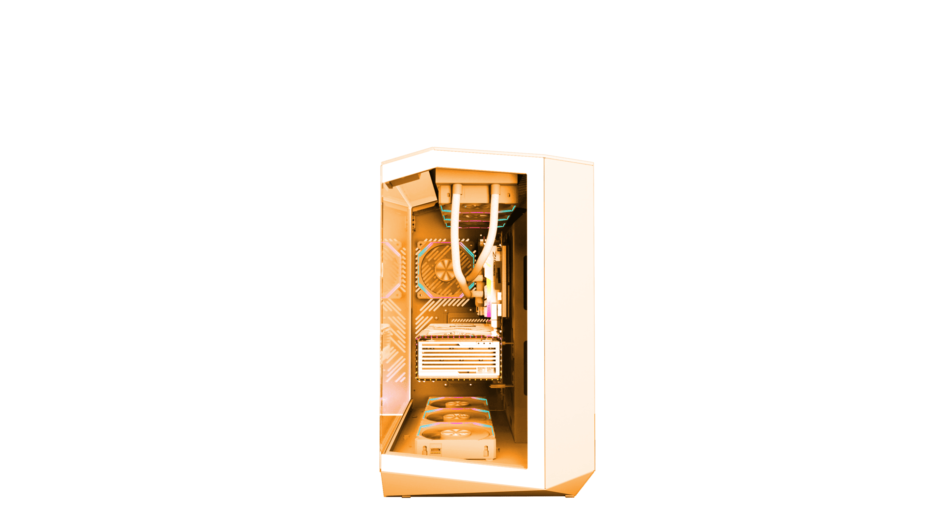 DarkFlash DY460 ATX PC Case, WHITE