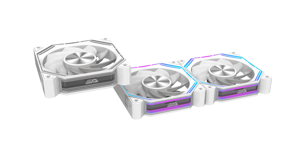 FAN INF34 DarkFlash DY460 ATX PC Case, WHITE