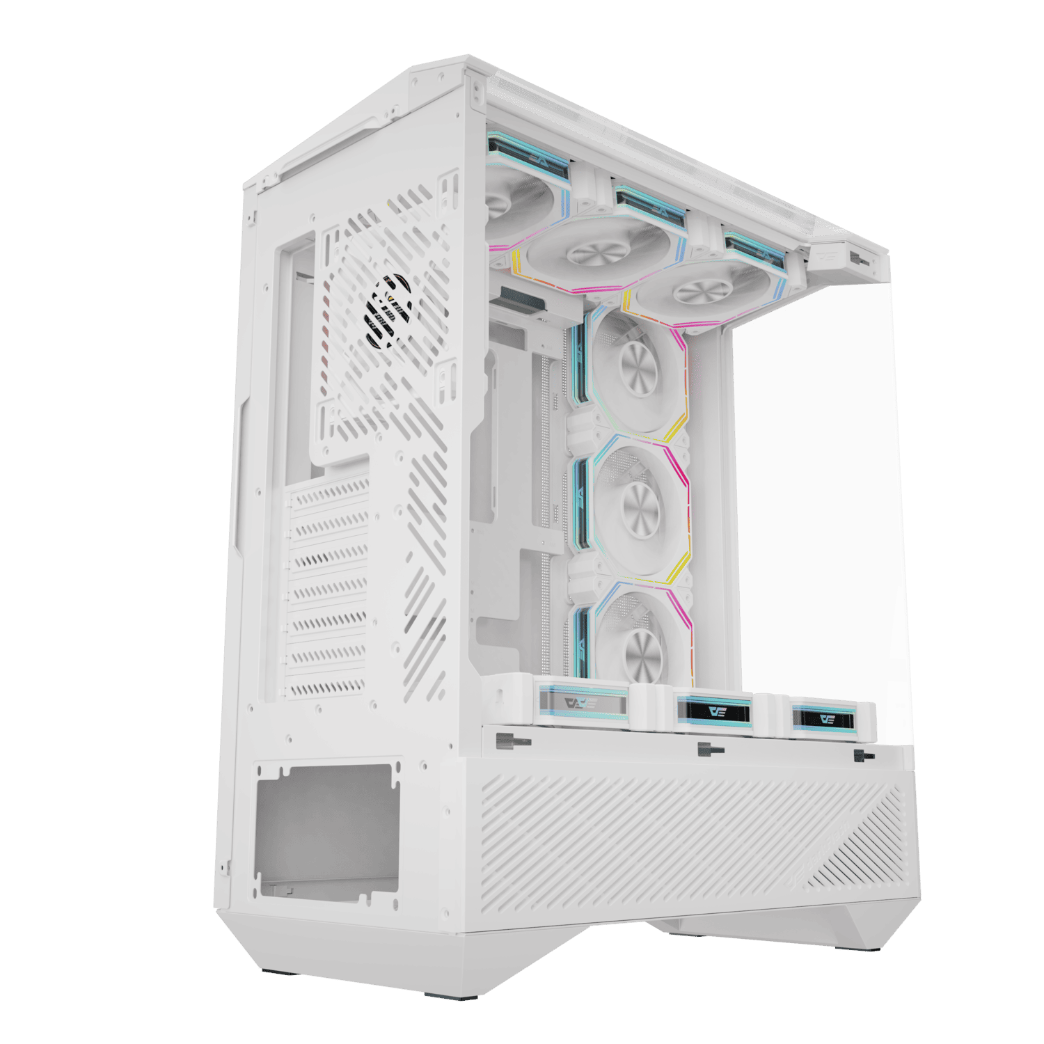DarkFlash DY460 ATX PC Case, WHITE