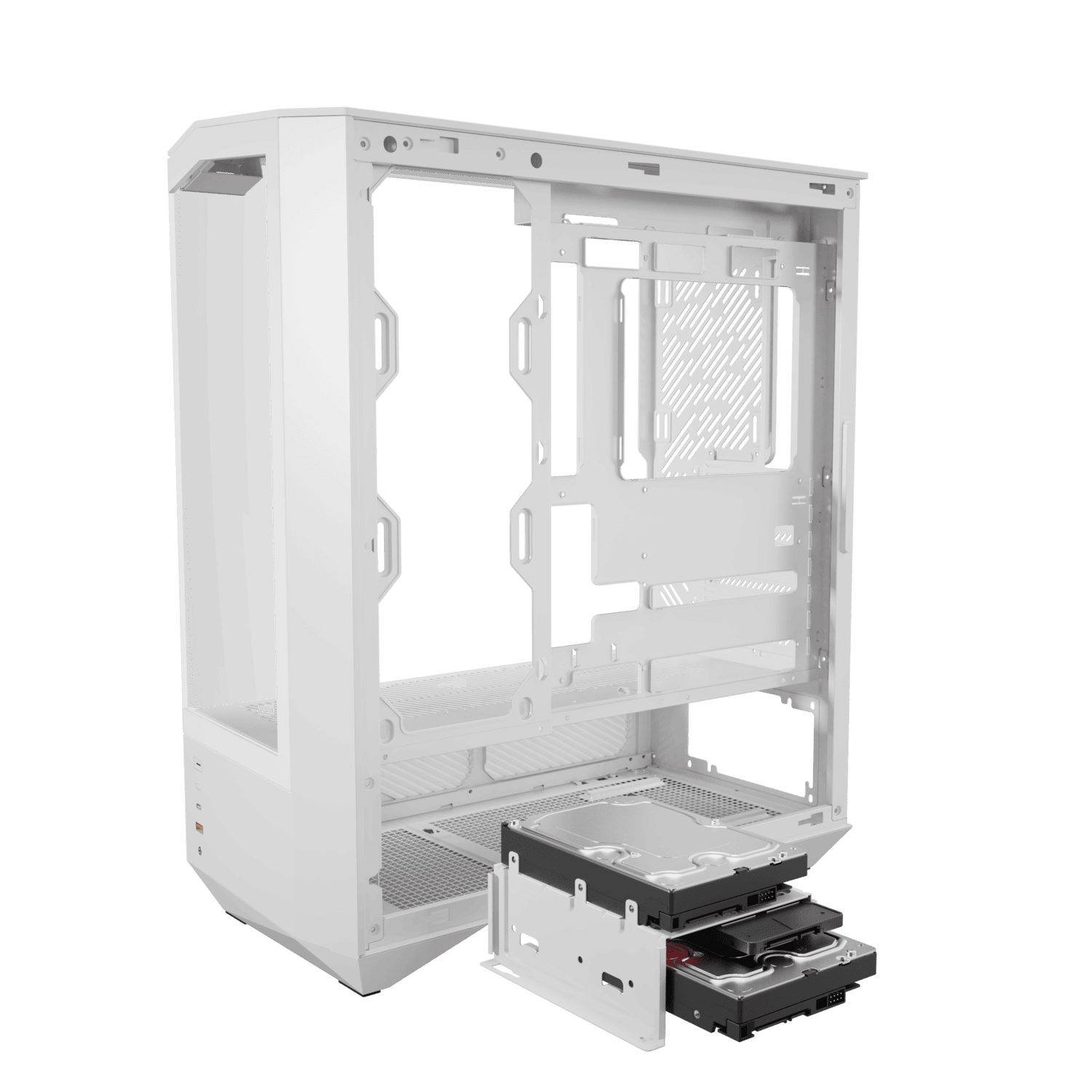 DarkFlash DY460 ATX PC Case, WHITE