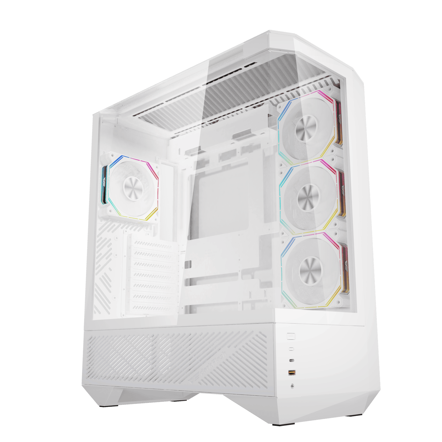 DarkFlash DY460 ATX PC Case, WHITE